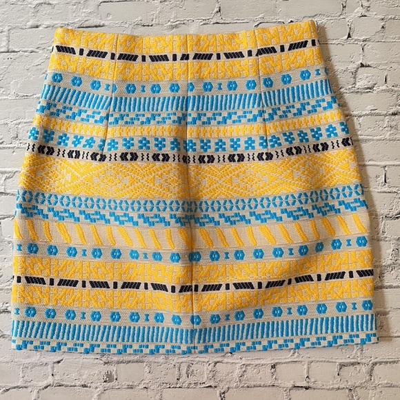 ZARA | Embroidered jacquard print mini skirt - Picture 8 of 11